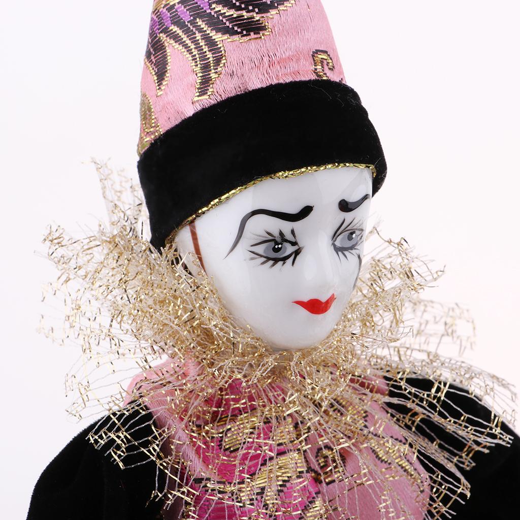 Vintage Collectible Porcelain Dolls - 22cm Porcelain Clown Dolls Collectible Vintage