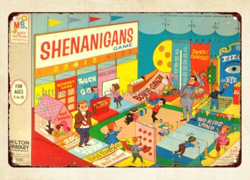 Vintage And Collectible Stores - Shenanigans Board Game 1964 metal tin