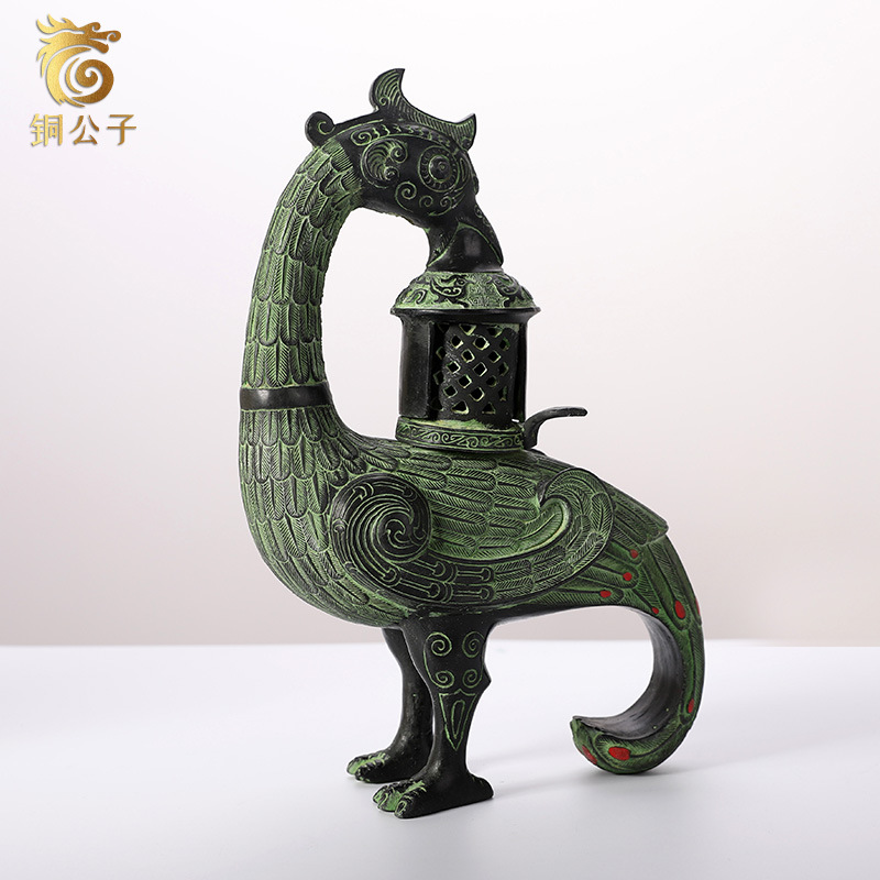 Phoenix Bird Antique Bronze Cr - Collectible Vintage Lamps 评论和价格